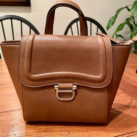 ? Nine West Handmade Genuine Brown Leather Backpack; Classic Casual Carry ? NINE WEST VANDER Backpack Purse Mocha Logo Brown NEW Fast  main image 2